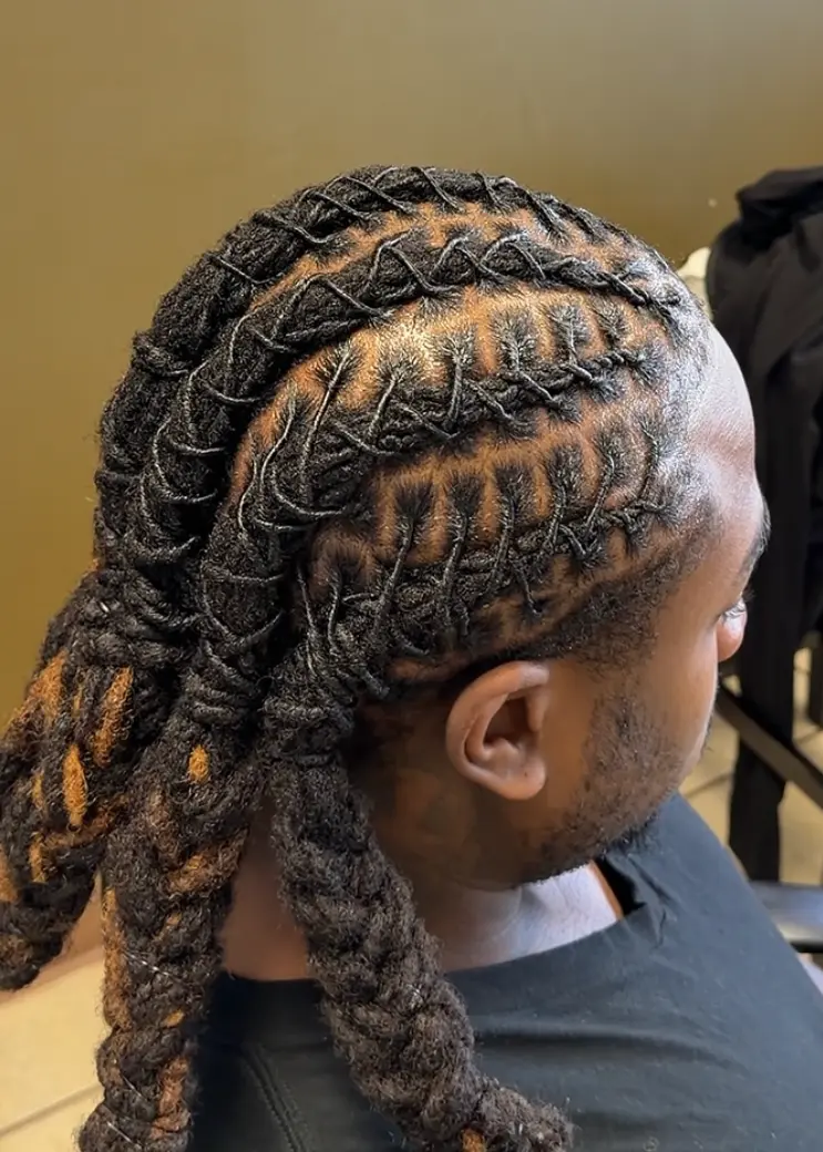 Loc styling work by Madi Locs